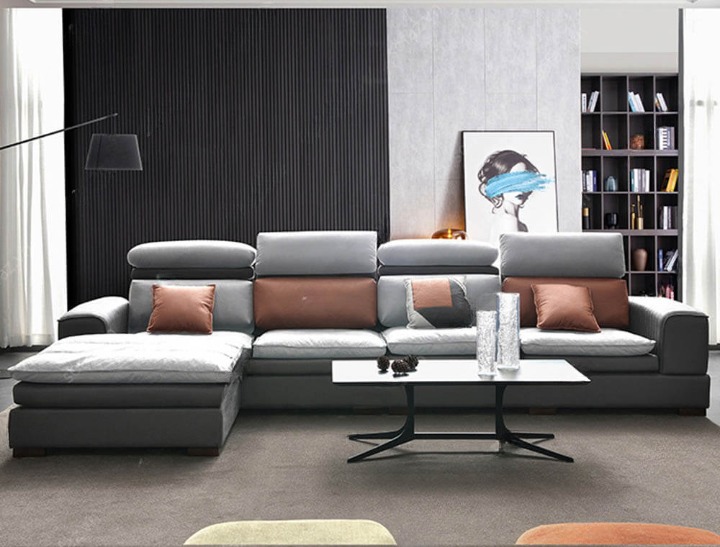 SOFA CHỮ L DA NHẬP KHẨU SFL-12