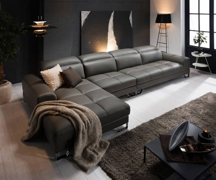 SOFA CHỮ L DA NHẬP KHẨU SFL-17